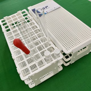 Giá ống nghiệm nhựa fi 16-20 giá đỡ đựng ống nghiệm 40 - 50 lỗ