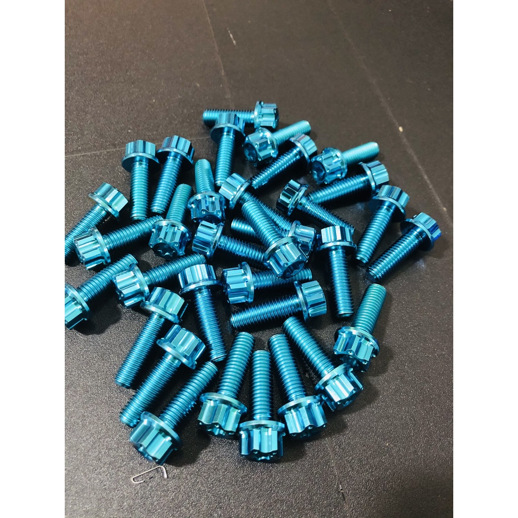 Ốc titan Gr5 8l 8l25 mẫu salaya gắn gác chân, pass heo cac dòng xe HD v.v