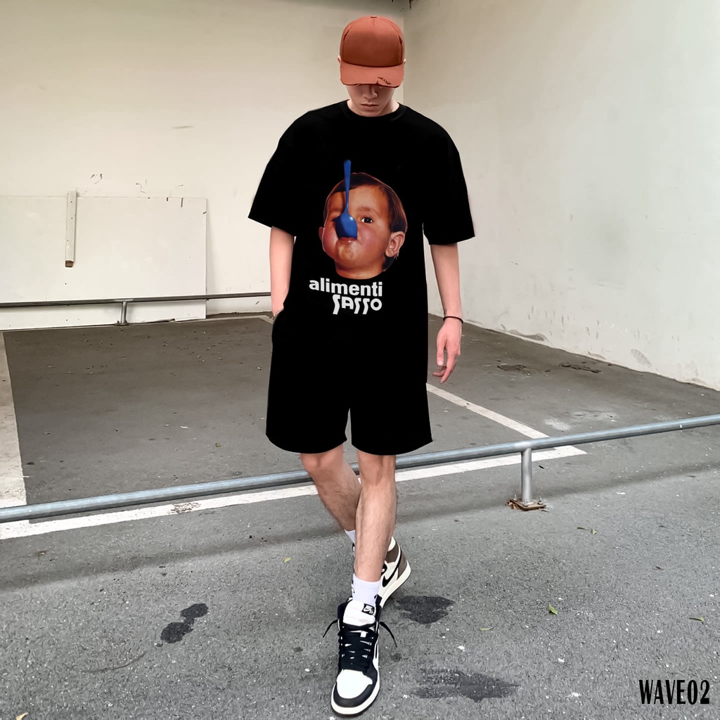 Áo thun ALIMENTI Basic Tee phông nam nữ tay lỡ