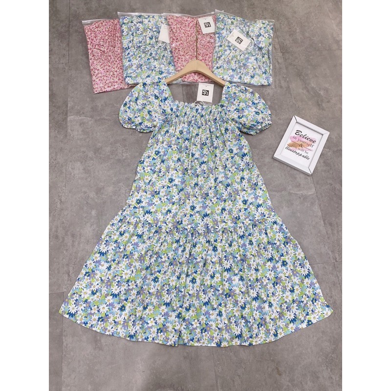 VÁY MAXI HOA NHÍ KÈM ẢNH THẬT