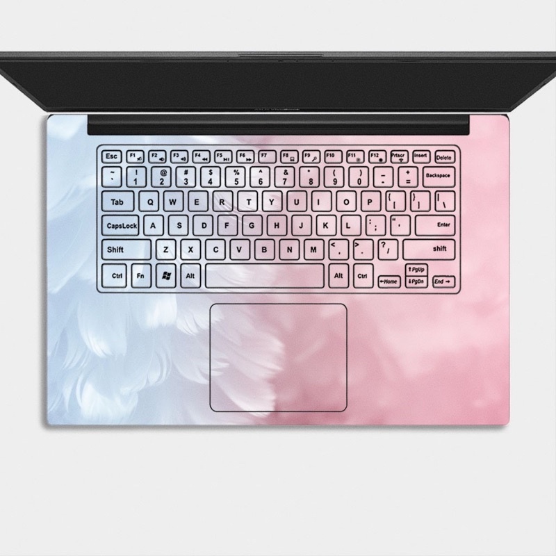 Skin Dán Bảo Vệ Laptop Mẫu Lông Vũ Nữ Tính - Miếng Dán Laptop Cắt Theo Kích Thước Từng Máy