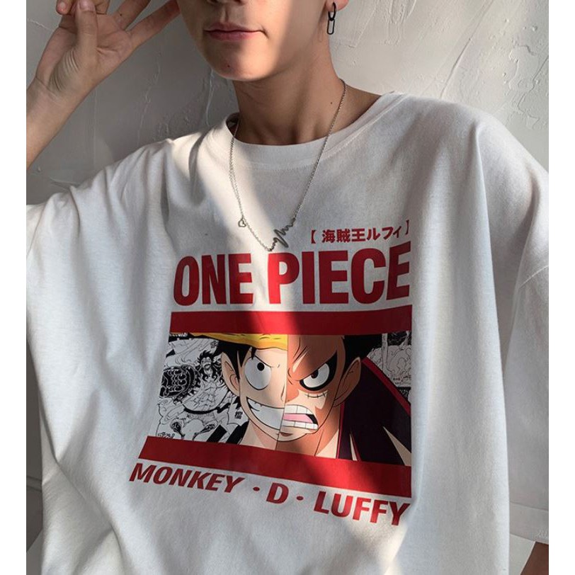 ÁO THUN, ÁO PHÔNG TAY LỠ UNISEX ONEPIECE LUFFY, đủ size M L XL m12 | BigBuy360 - bigbuy360.vn