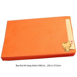 Set 5 Bao thư A4 vàng nhám 24.5 x 37.5cm (5 bao)