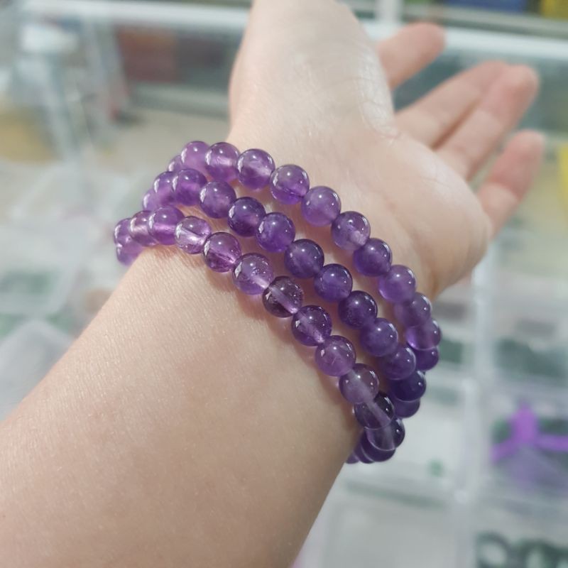 Vòng Tay Nữ T.Anh Màu Tím Size 6 Ly Hợp Mệnh Thổ, Hỏa