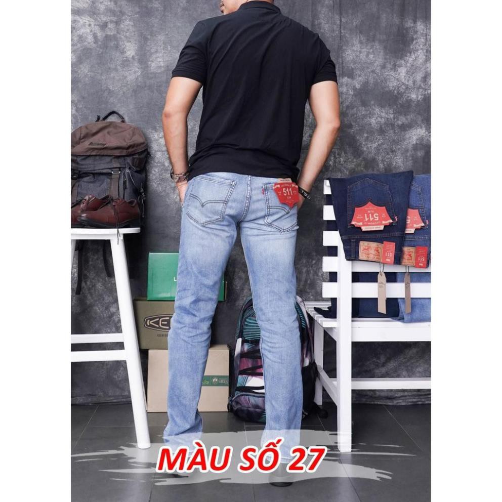 [Chính hãng] - Quần Bò Jeans Nam Levis 511 ống suông, co dãn, loại túi chéo Cambodia (mã 27-28-29) xịn