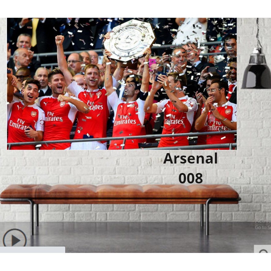 Poster Arsenal dán tường 40x60cm giá rẻ chất lượng cực đẹp