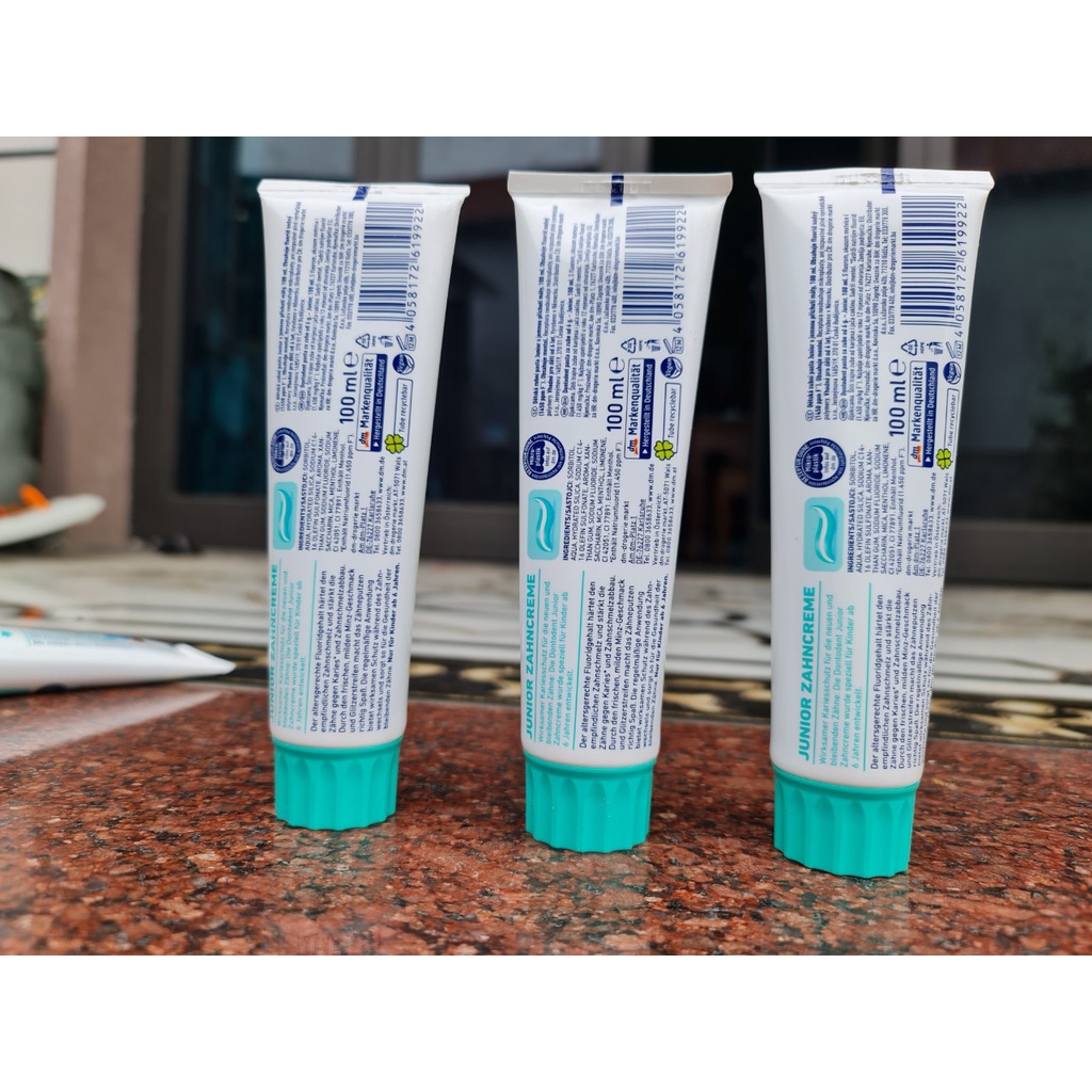 Kem đánh răng cho bé Dontodent Junior cho trẻ em trên 6 tuổi - dung tích 100ml, Hàng nội địa Đức