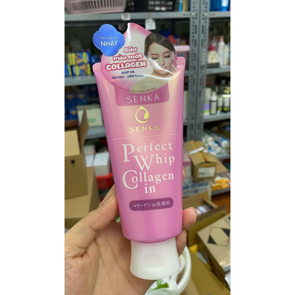 Sữa Rửa Mặt Ẩm Mịn Và Săn Chắc Da Senka Perfect Whip Collagen 120g <1502609>