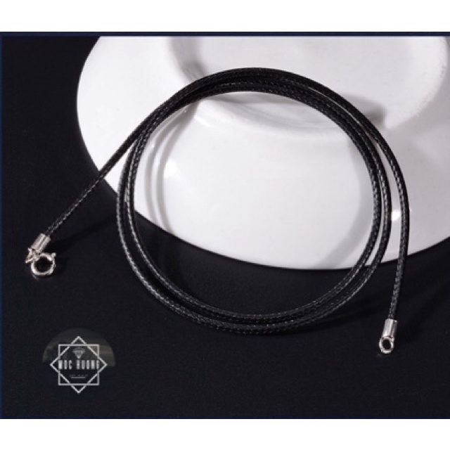 [GIÁ BUÔN] Dây da đeo cổ mix khóa bạc - Hàng VIP loại 1 PH019