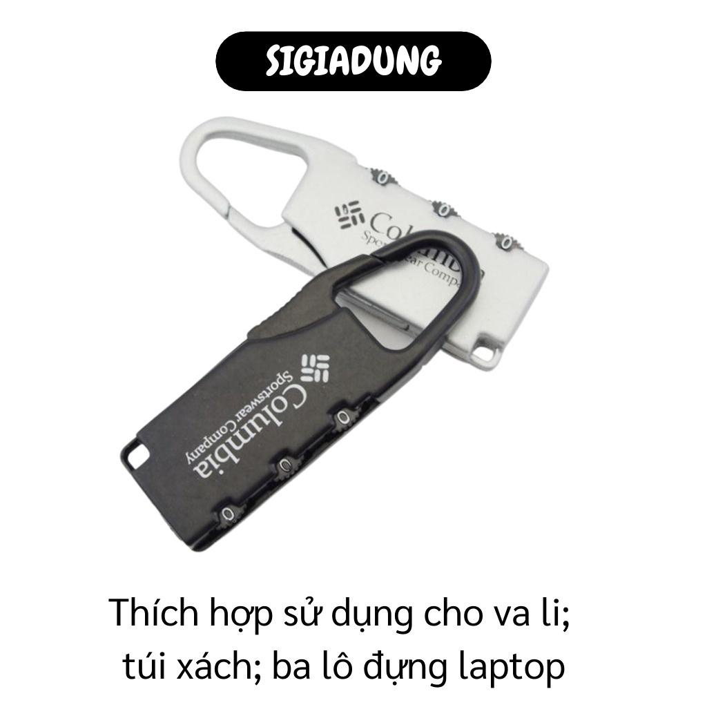 [SALE] Khóa Balo - Khóa Số Mini Columbia 3 Số Bảo Vệ An Toàn Hành Lý, Vali Du Lịch 4959