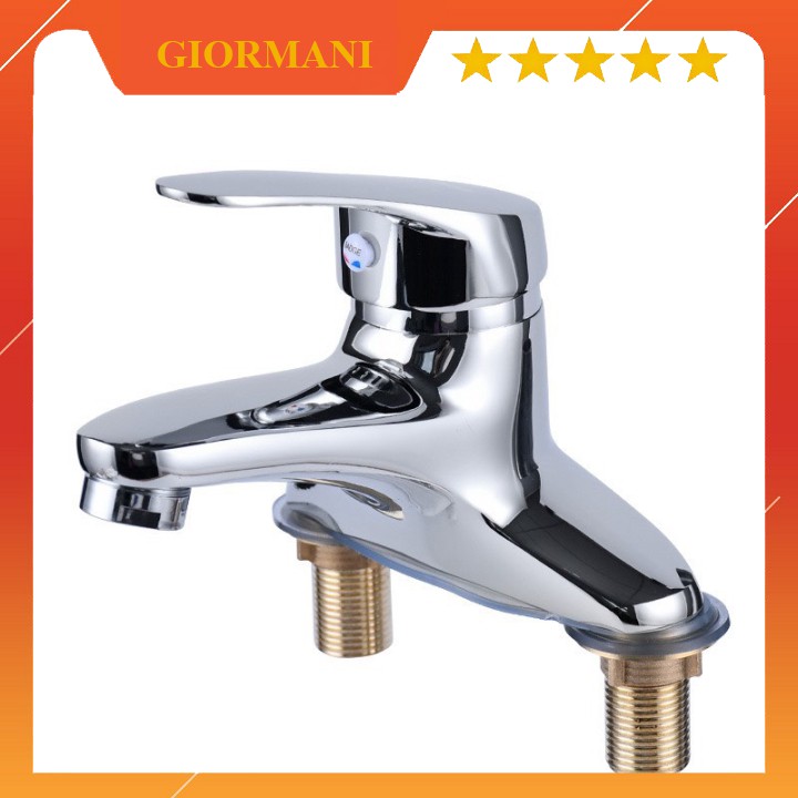 Vòi lavabo rửa mặt nóng lạnh hai lỗ cao cấp SNL44 tặng đôi dây cấp nước inox