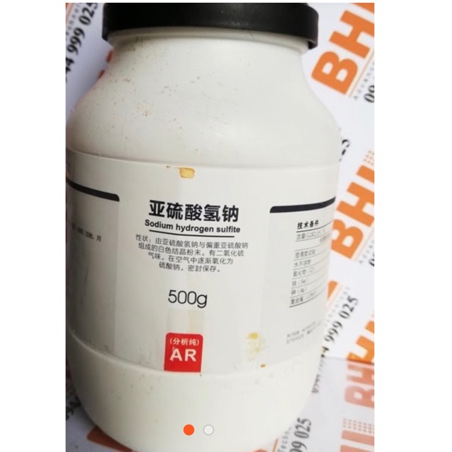 Hóa chất NaHSO3 500g natri bisunfit sodium hydrogen sulfite Xilong CAS 7631-90-5