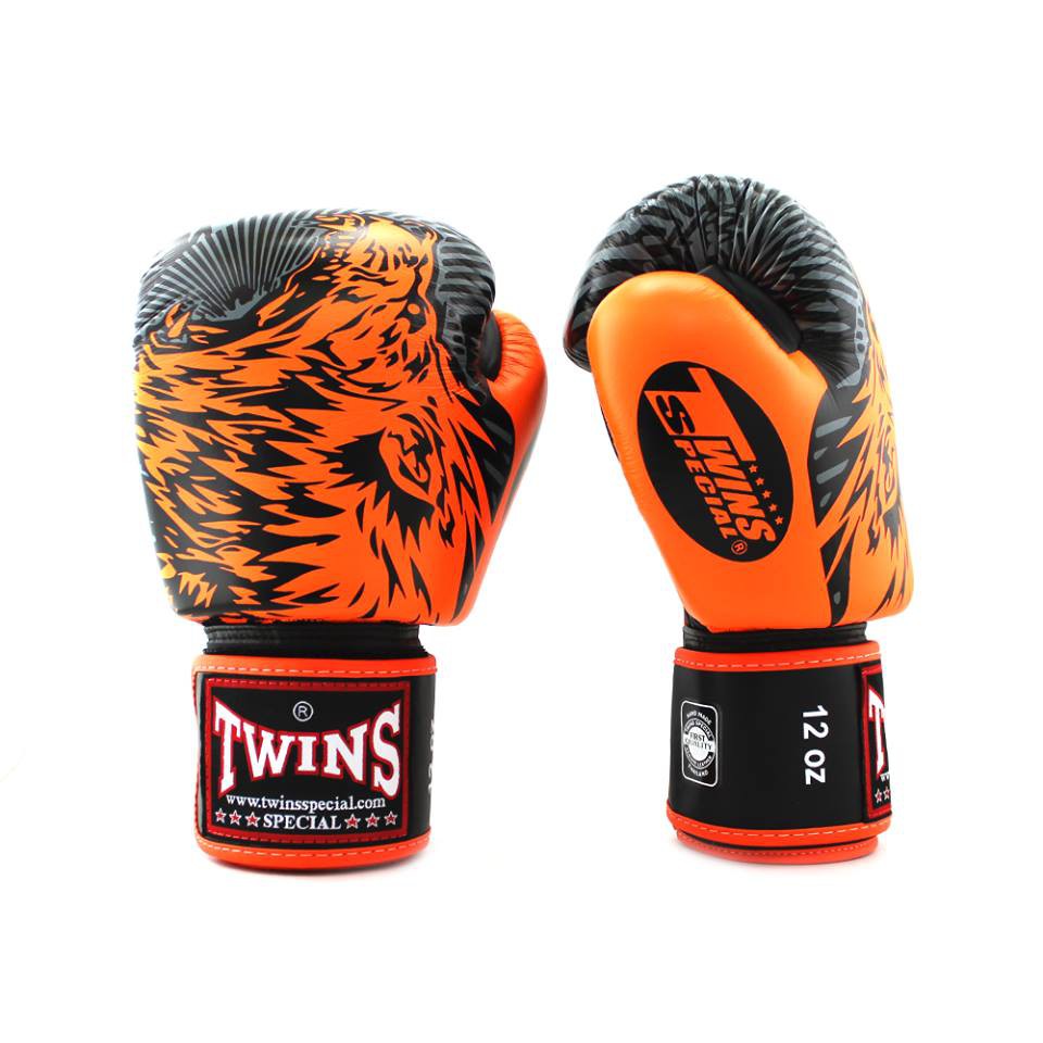 Găng tay Boxing Muay Thai Twins FBGV-50 Wolf - Orange