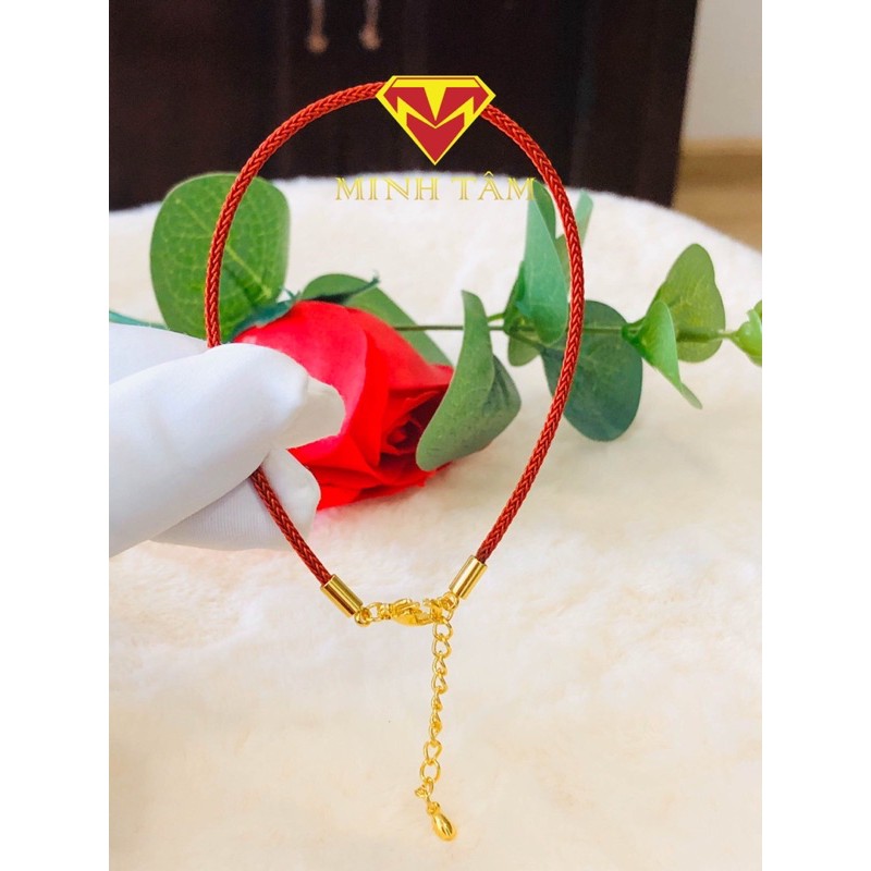 Vòng tay dây cước đeo charm khoá mạ vàng,Vòng dây cước xỏ charm khoá mạ vàng-Minh Tâm Jewelry