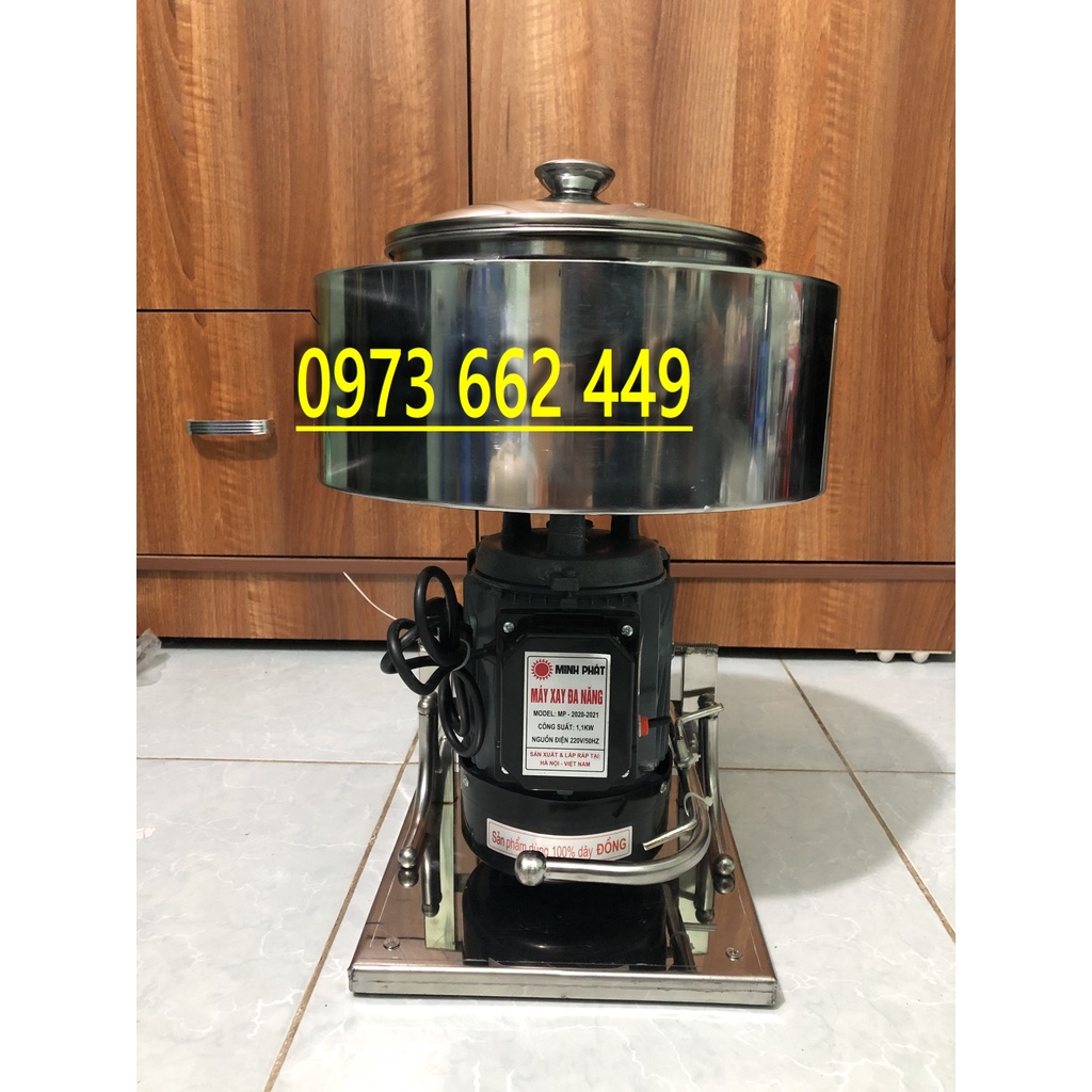 Cối xay thịt cá làm chả cá, giò bò, giò lụa INOX hoàn toàn - giá tại xưởng - tặng nhiều phụ kiện
