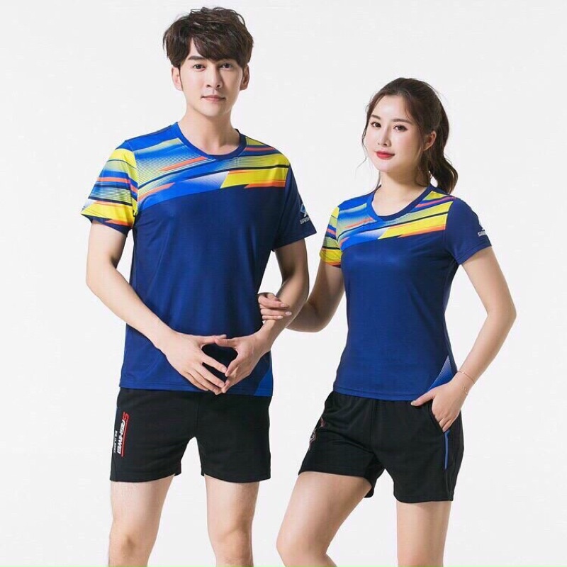 Bộ Quần áo Cầu Lông NILINH ( nam nữ )Chất liệu vải mè lưới uni, thấm hút mồ hôi ( hàng bao đẹp)