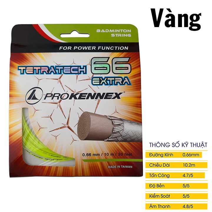 Dây đan vợt cầu lông Prokennex TETRATECH 66 [FreeShip] [Ảnh thật] [Chính hãng]