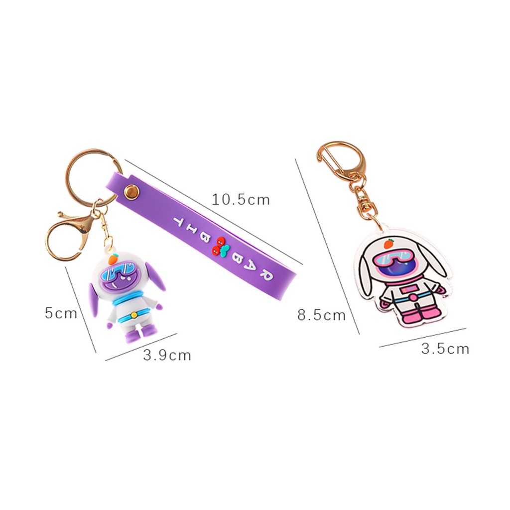 Móc Khóa Hình Phi Hành Gia 3D Dễ Thương