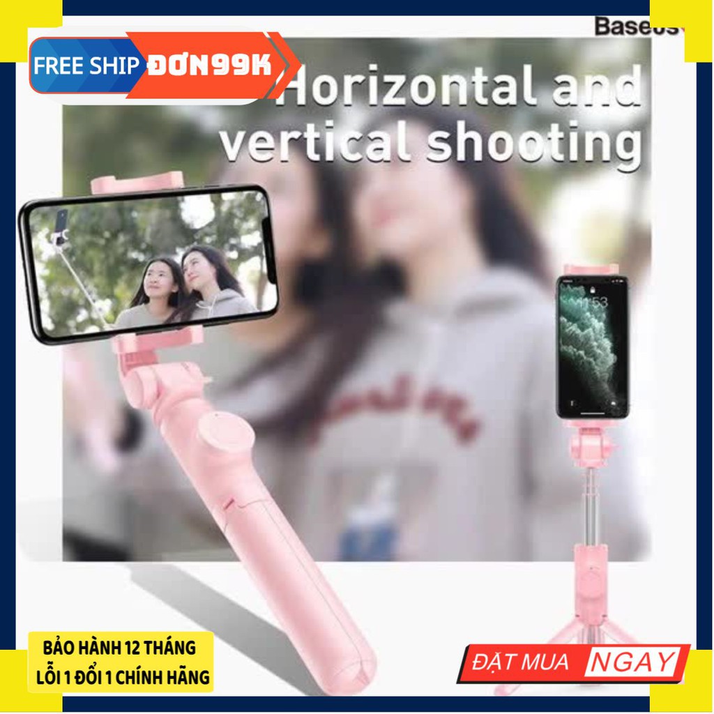 Gậy chụp ảnh tự sướng Bluetooth Tripod Baseus SUDYZP-E01 gậy selfie cao cấp có điều kiển từ xa chắc chắn rẻ nhất shopee