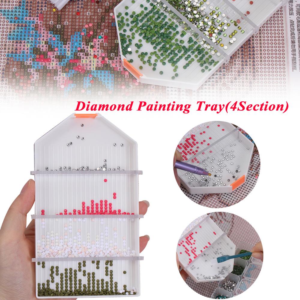 YYlingx Đựng Dụng Cụ Làm Tranh Đính Đá Chữ Thập Độc Đáo Tiện Dụng