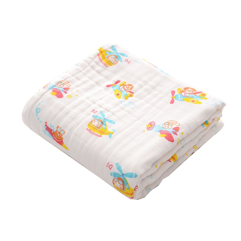 Chăn Quấn Em Bé 6 Lớp Chất Liệu Cotton Nguyên Chất Phong Cách Muslin