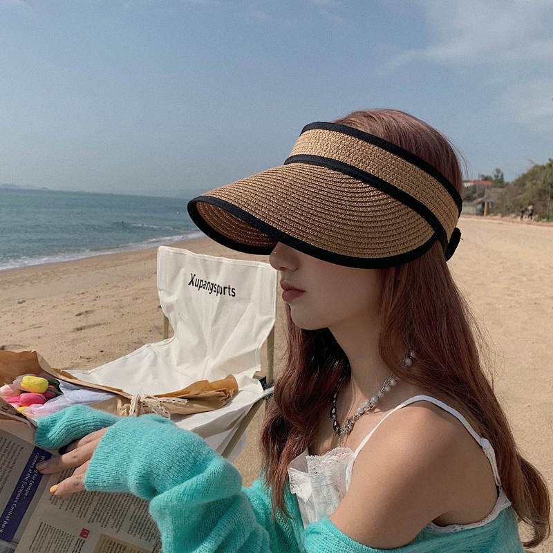 Mũ che nắng xếp gọn hở chóp thời trang mùa hè