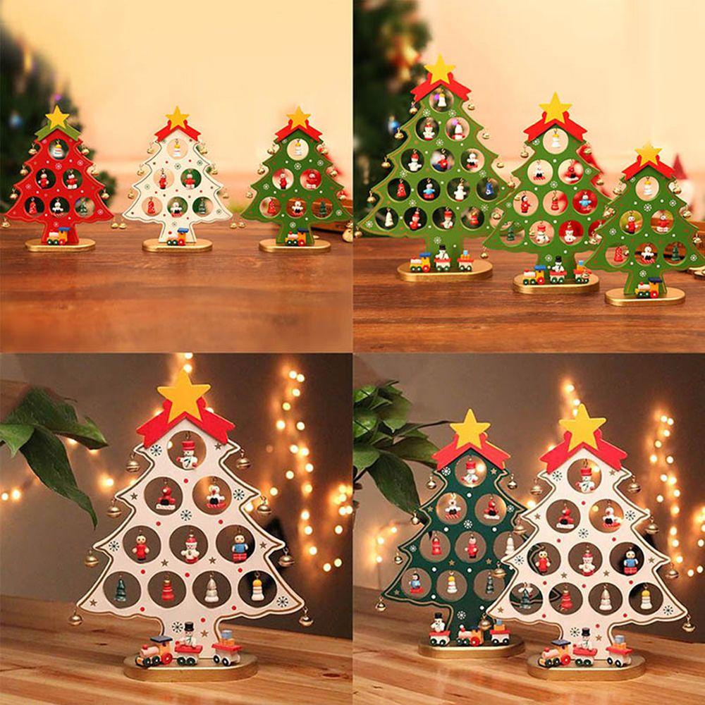 Cây Thông Giáng Sinh Mini Bằng Gỗ Dùng Trang Trí Bàn Tiệc Cưới