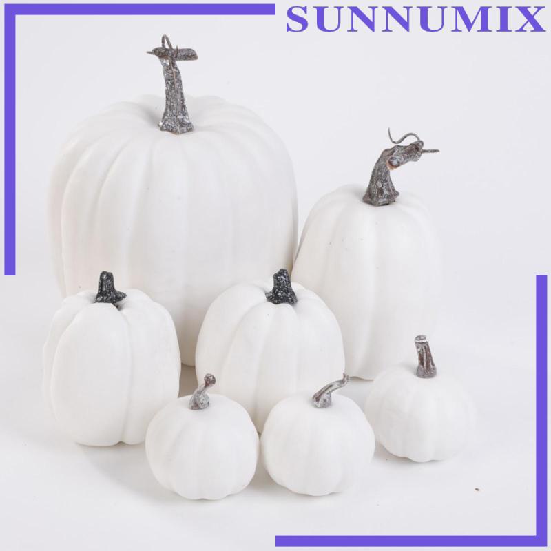 Set 7 Bí Ngô Giả Bằng Xốp Dùng Trang Trí Halloween