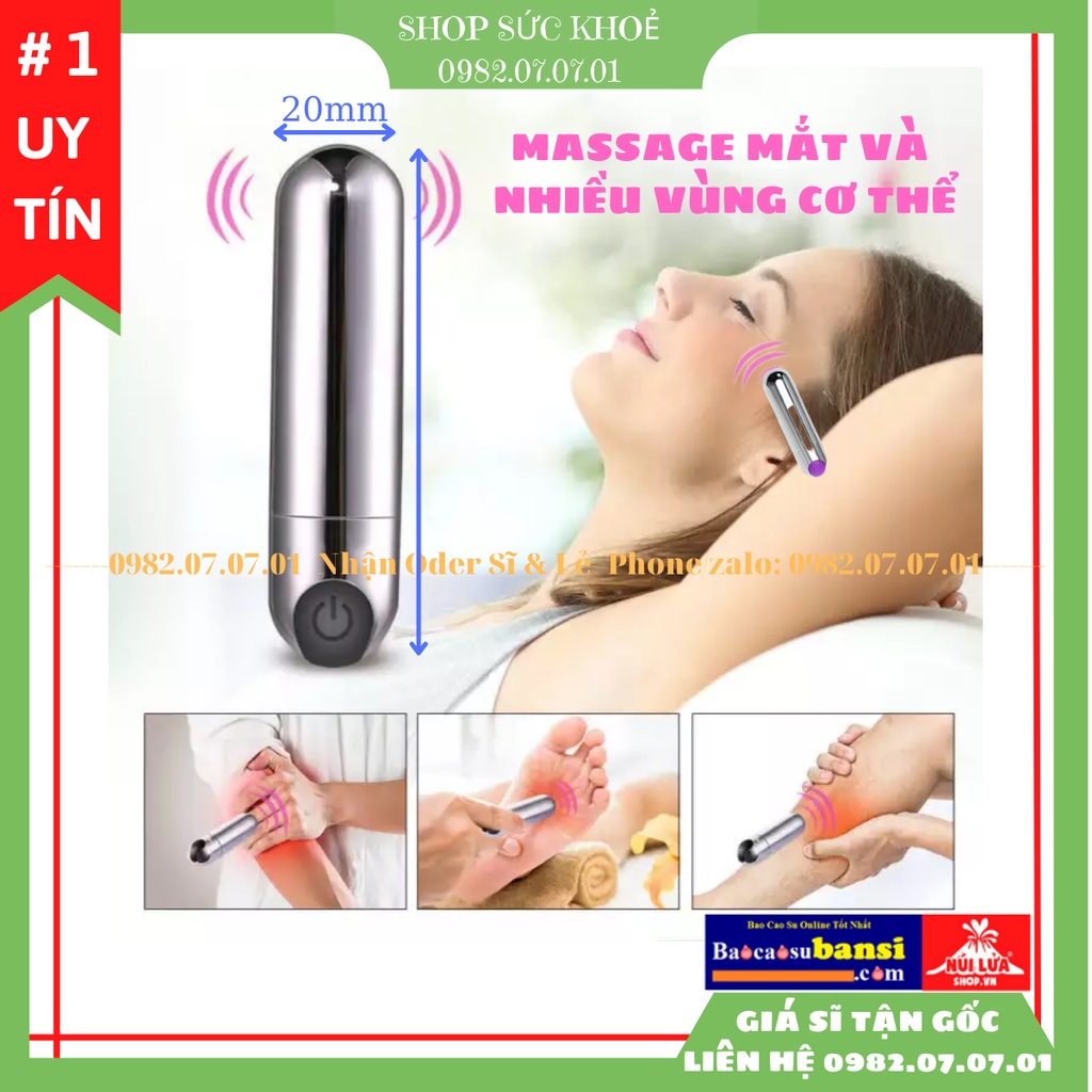 Máy Massage Mắt, Body Mini Cao Cấp, Với 10 Tần Số Chế Độ Rung Phù Hợp Giải Toả Đau Mỏi Các Vùng Cơ, Huyệt Trên Cơ Thể