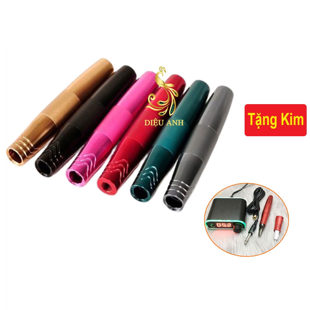 Máy Pen phun xăm 5 0 mini 2 đầu, máy pen 5.0 2 đầu