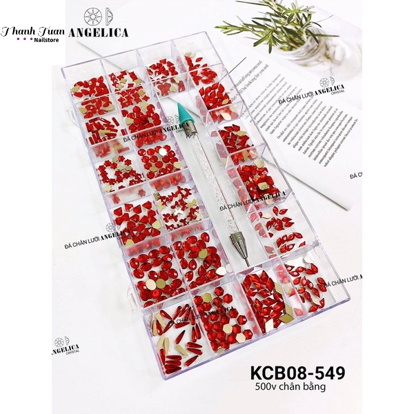 Khay Đá Nail Chân Bằng Angelica tặng kèm bút chấm đá 2 đầu- Phụ kiện đồ nail
