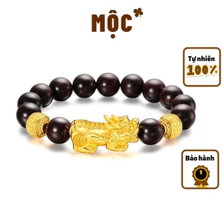 Vòng tay đá đen mix tỳ hưu phong thủy siêu đẹp siêu sang - hồng minh