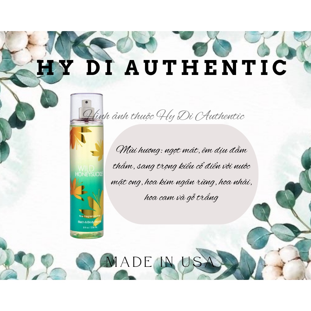 WILD HONEYSUCKLE - XỊT THƠM DƯỠNG THỂ BATH & BODY WORKS USA