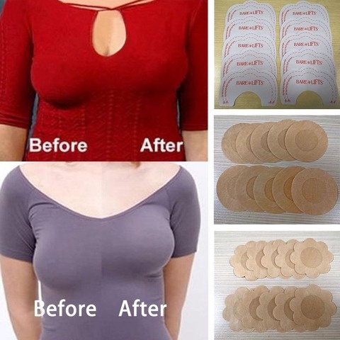 Bộ 40 Miếng Dán Nâng Ngực Trong Suốt Chống Chảy Xệ Phiên Bản Nâng Cấp Cho Nữ JP5