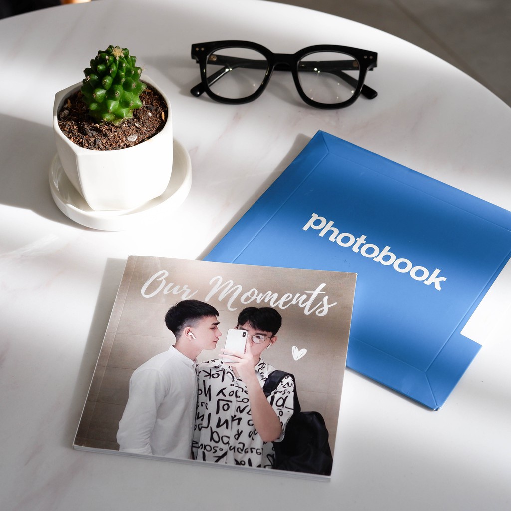 [Toàn Quốc] [E-voucher] Album in ảnh couple theo yêu cầu 40 trang bìa mềm 15 x 15cm - thiết kế trên web Photobook