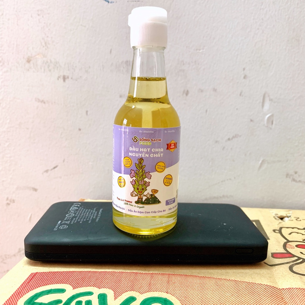 Dầu Hạt Chia Cho Bé Ăn Dặm Nguyên Chất 60ml Sống Sạch Food - dầu ăn dặm cho bé Việt Nam