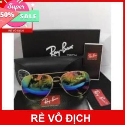 (Bảo hành 1 đổi 1) Mắt Kính Rayban Gương Màu chống chóa chống tia uv