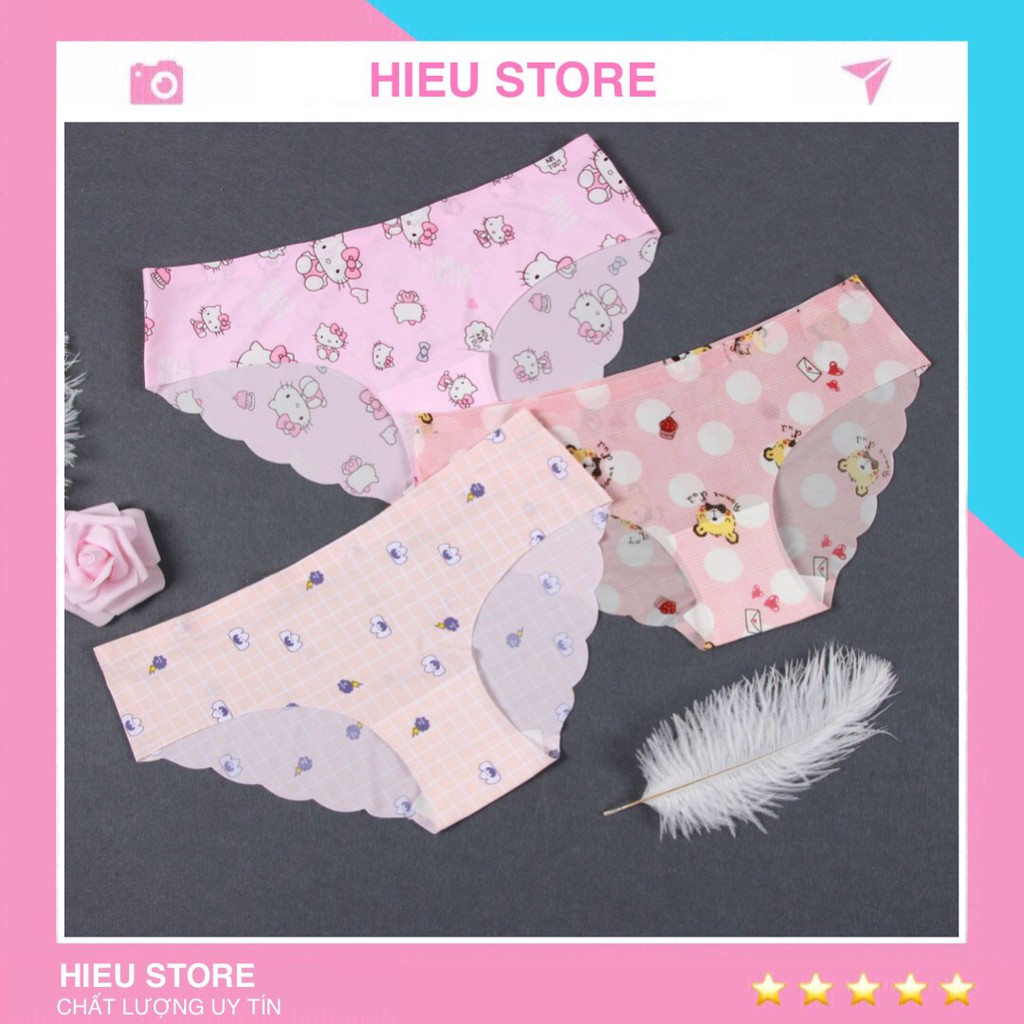 Quần Lót Nữ Su Đúc Không Viền May Gợn Sóng ⚡FreeShip⚡ Quần Lót CAO CẤP Họa Tiết Xinh Xắn QL015 | BigBuy360 - bigbuy360.vn