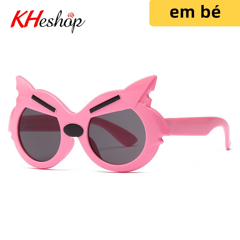Kính thời trang siêu nhân hoạt hình mèo cho bé, kính mắt chống nắng, chống bụi 6 màu dễ thương, mã Y1591