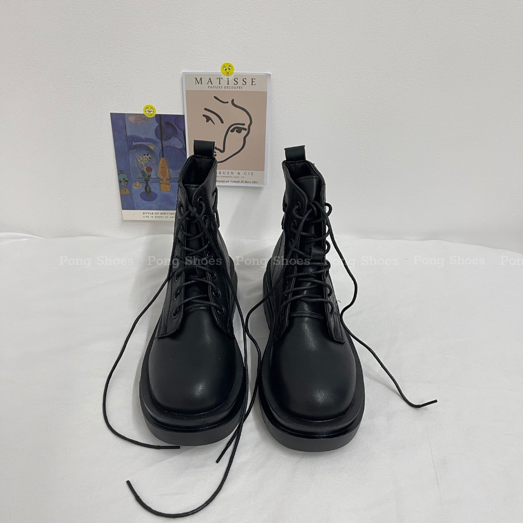 Giày Bốt phong cách Ulzzangs màu đen be FULL HỘP 1142 | BigBuy360 - bigbuy360.vn