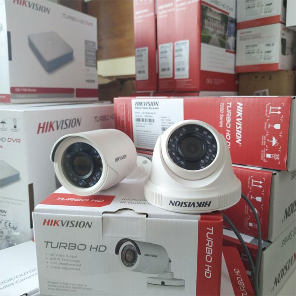 Trọn Bộ Camera 4 Mắt, Đầu Ghi Hikvision 1.0Mpx – Chính Hãng