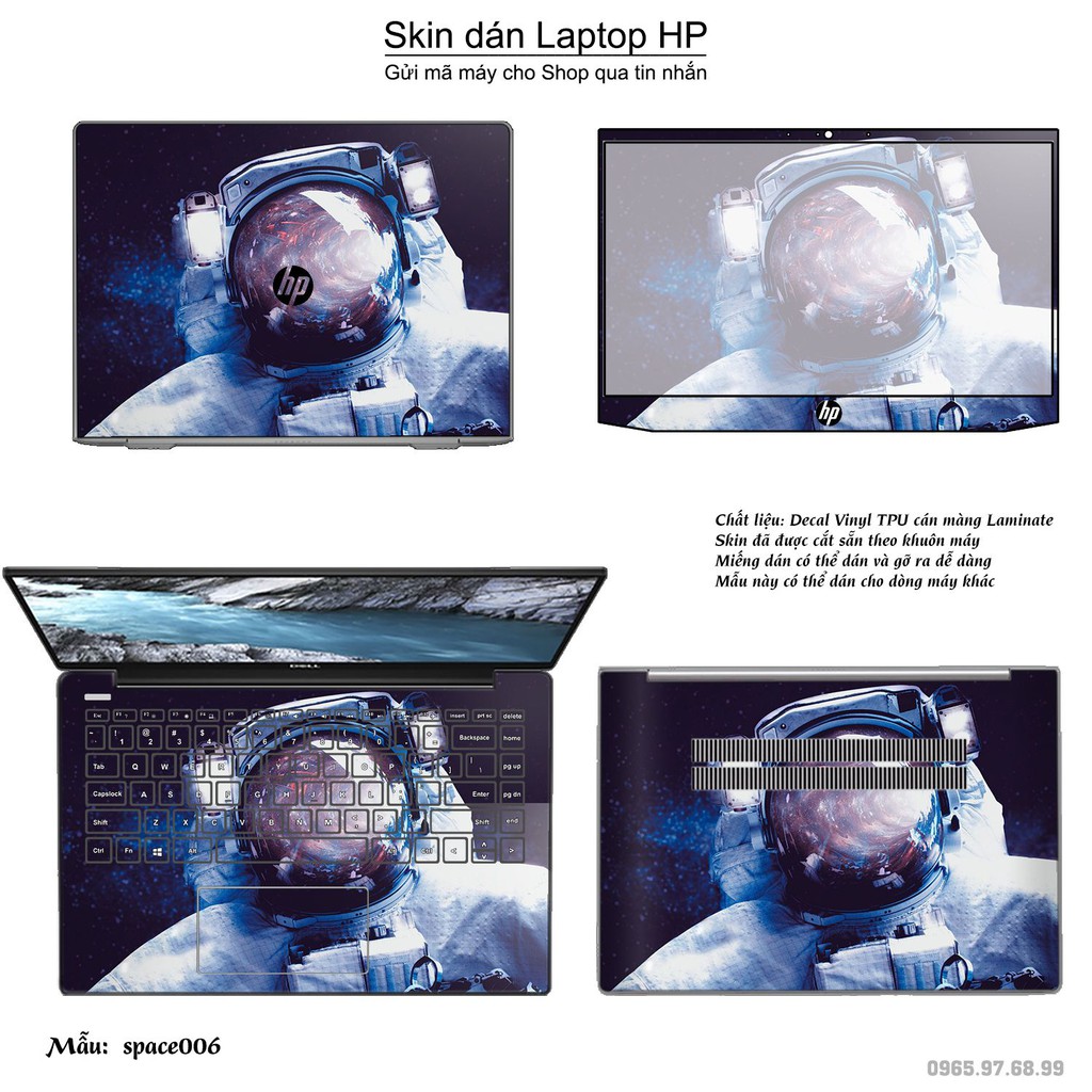 Skin dán Laptop HP in hình không gian (inbox mã máy cho Shop)