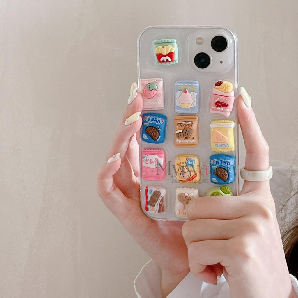 Ốp Điện Thoại TPU Mềm Trong Suốt Chống Rơi Họa Tiết Hoạt Hình Cho IPhone 11 12 13 14 Pro Max