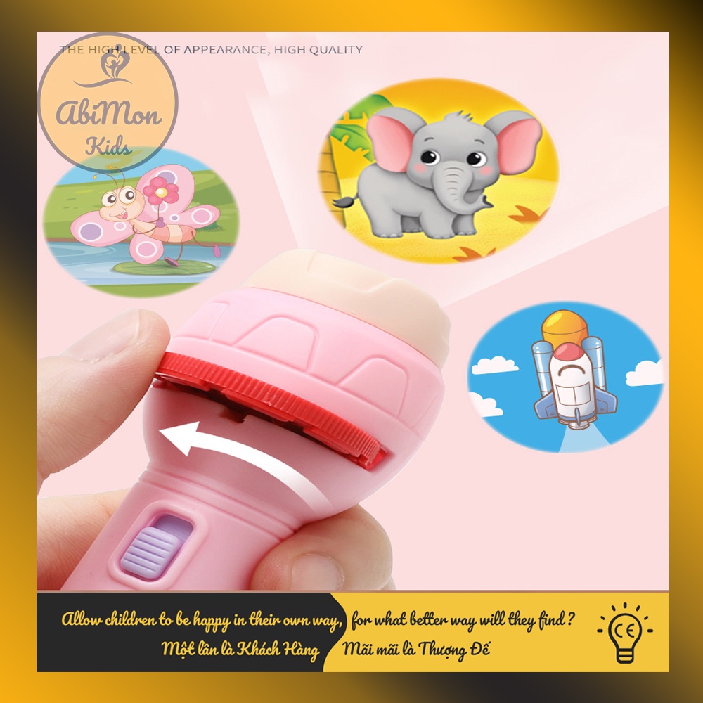 Đèn Pin Chiếu Hình Cho Bé (80 hình) ☘️ Montessori cao cấp ✨ (Đồ chơi Gỗ - Đồ chơi Giáo Dục - An toàn - Thông minh)