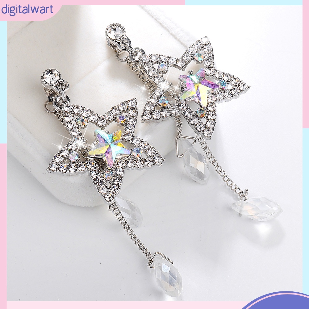 Khuyên tai ngôi sao đính đá lấp lánh