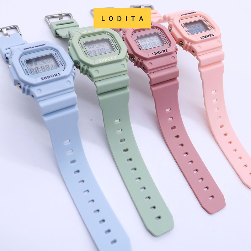 Đồng hồ thể thao nam nữ Shhors Sh-718 unisex chống nước mặt vuông - LODITA | BigBuy360 - bigbuy360.vn