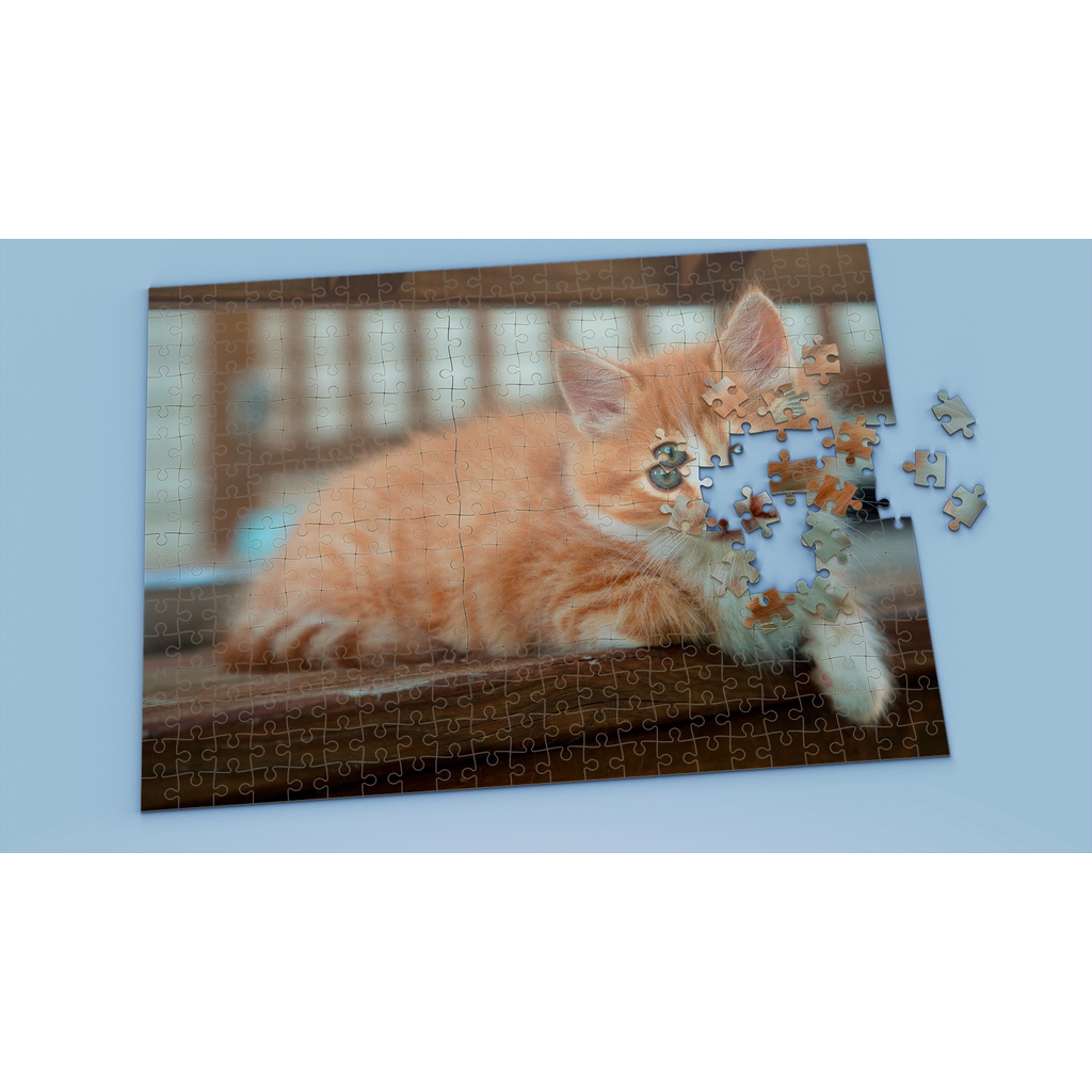Tranh ghép hình Animal - Tranh ghép hình CAT - Mẫu 8 - Nhận in hình tranh ghép theo yêu cầu