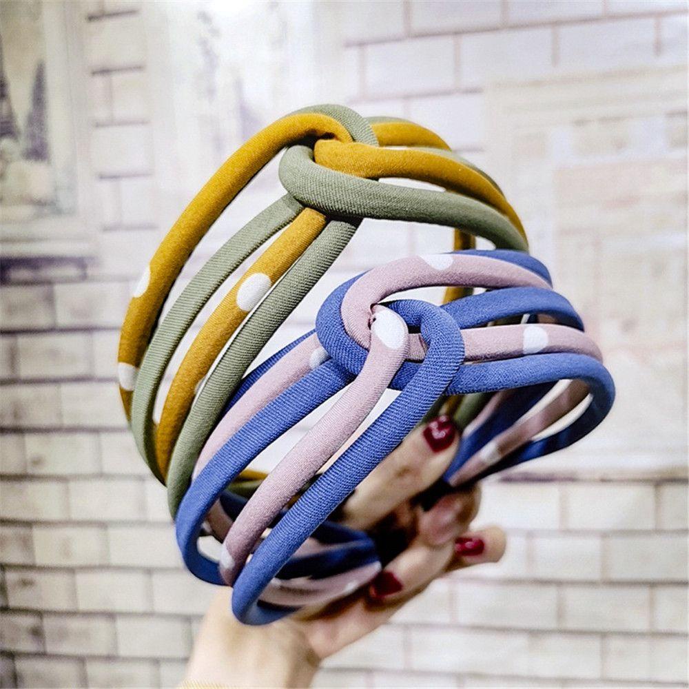 Băng Đô Cài Tóc Họa Tiết Chấm Bi Nhiều Màu Sắc Phong Cách Hàn Quốc