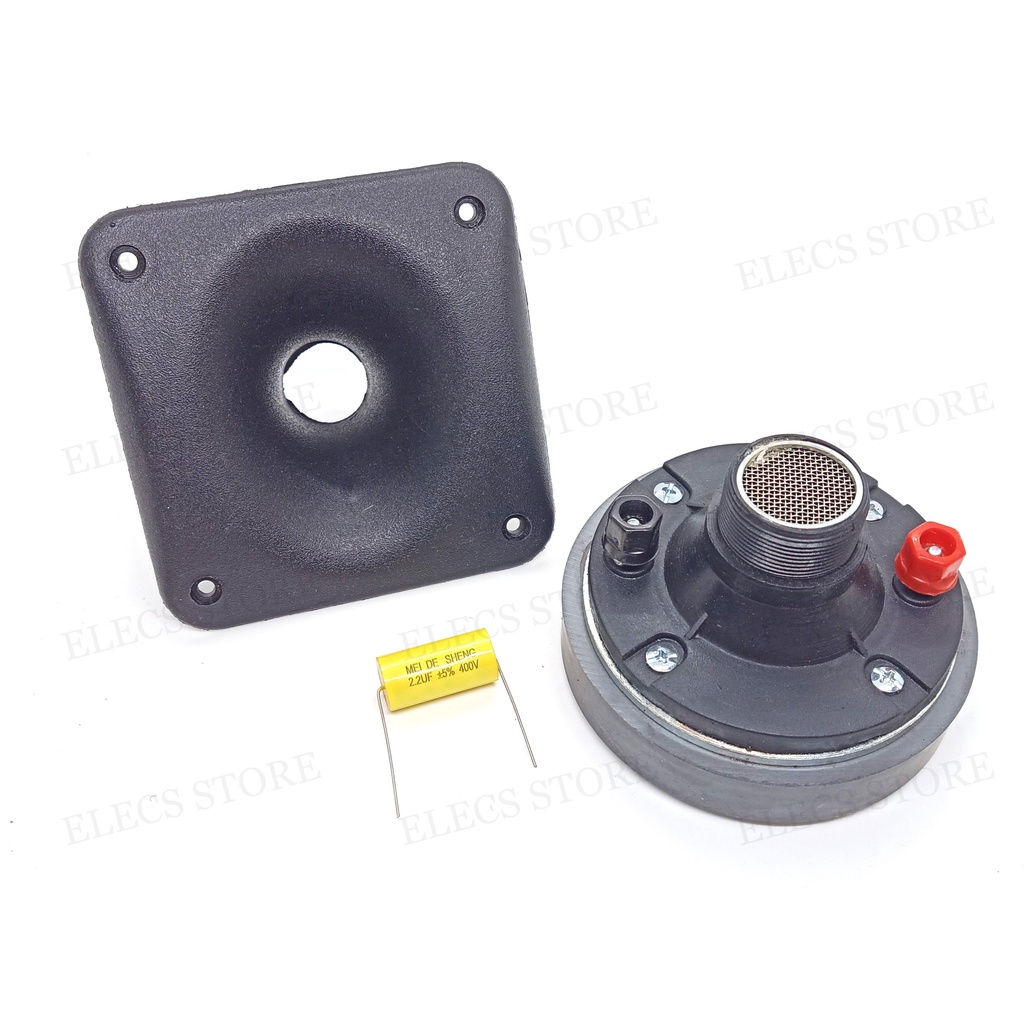 Bộ Loa Treble Kèn 450 + Họng Kèn Vuông 12cm x 12cm + Tụ Loa Treble 2.2uF