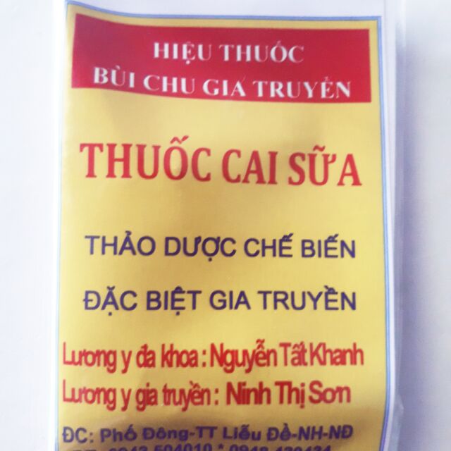 THUỐC CAI SỮA CHỮA MẸO CHỈ BÔI KHÔNG UỐNG